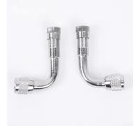 2 adaptadores extensores de vástago de válvula de neumático de 90 grados, accesorios de inflado de neumáticos de ángulo recto de metal con polvo para mantenimiento de ruedas de motocicleta, coche