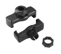 2 adaptadores giratorios de 17 mm para clip de teléfono con tuerca de bloqueo, compatible con soportes de coche, luces de transmisión en vivo, soporte de escritorio, soporte de escritorio, soporte