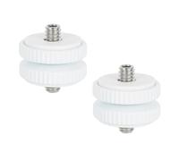 2 adaptadores profesionales de aleación de aluminio de alta resistencia de 1/4 pulgadas a 20 macho a rosca macho de 1/4 pulgadas a 20 accesorios de tornillo accesorios de fotografía