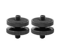 2 adaptadores profesionales de aleación de aluminio de alta resistencia de 1/4 pulgadas a 20 macho a rosca macho de 1/4 pulgadas a 20 accesorios de tornillo accesorios de fotografía