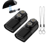 2 Adaptadores USB-C Compatible para LEDLENSER H5R/H7R/H15R/P18R - Negro | 2 adaptadores de carga tipo C magnéticos, compatibles con LEDLENSER H5R, H7R, H15R y P18R, disponibles en negro