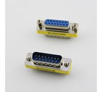2 adaptadores VGA/SVGA DB15 D-SUB de 15 pines, 2 filas macho a DB15 hembra