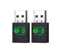 2 Adaptadores WiFi USB 5.4 de 900 Mbps, Dongle 2 en 1, Doble Banda 2.4G 5GHz, Receptor de Red Inalámbrica WLAN USB WiFi 6