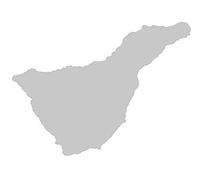 2 adhesivos de vinilo para el coche o la moto " Tenerife " Isla española, Sticker / Pegatina sin fondo (ca. 11 x 9 cm) (plata)