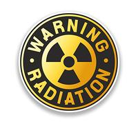 2 adhesivos de vinilo para radiación de advertencia radiactiva # 7151, 15cm/150mm Wide