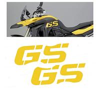 2 adhesivos laterales del depósito compatibles con Motorrad F 800 GS 2008-2015 (amarillo)