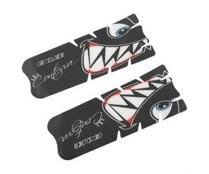 2 adhesivos protectores de biela para bicicleta, diseñados para evitar daños por suciedad e impactos, apto para todo tipo de bicicletas, 2 piezas (pegatinas de manivela - transparente)