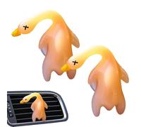 2 adornos de pato que cambian de color | Colgante de espejo retrovisor, aromaterapia para coche, decoración de pato