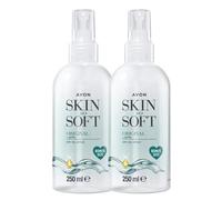2 aerosoles de aceite seco Avon Large Skin So Soft, formulado con aceite de jojoba y vitamina E para retener la humedad, 2 x 250 ml