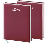 2 Agencias Burdeos Diarios Organizador 15 x 21 cm para nombramientos de oficina en casa y trabajo profesional - Tapa dura (2 agendas Burdeos)