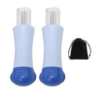 2 agujas de fieltro azules, herramientas de fieltro de aguja, agujas de sello multicabezal para muñecas, 7 cabezales de punzón a mano, herramientas de costura DIY