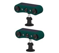2 alarmas impermeables para exteriores, 13 alertas de sonido, luces LED dobles rojas y azules, detección 24/7, instalación inalámbrica, sensor de movimiento solar, ideal para la seguridad del hogar
