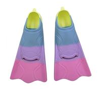2 aletas de natación para jóvenes, antideslizantes, de silicona, equipo de exploración para uso familiar, ligeras aletas de natación para niños
