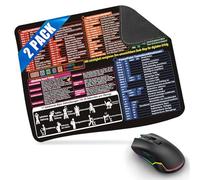 2 alfombrillas de ratón de 300 × 250 × 2 mm, atajos alemanes para Excel/Office/PowerPoint/Windows, antideslizante, resistente y sin olores, ideal para oficina, escuela y hogar