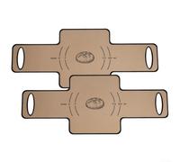 2 alfombrillas de silicona para pan de masa madre, eslingas para hornear masa, reutilizables, antiadherentes, para hacer galletas agrias con asas, 65 x 27 cm (negro)