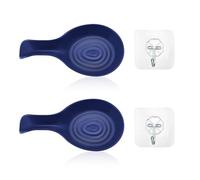 2 Alfombrillas Para Cucharas, 2 Ganchos Autoadhesivos, Alfombrillas Antideslizantes Para Cucharas, Soporte Para Utensilios De Cocina, Soporte Para Pinzas, Soporte Para Utensilios De Cocina