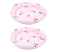 2 Alfombrillas Refrescantes para Cobayas y Conejos, Ligeras Algodón PP, Cama Rectangular Rosa Adecuado para Mascotas en Casa Viaje