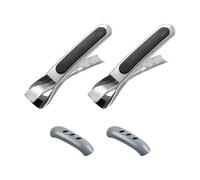 2 alicates para airfryer con 2 asas de silicona resistentes al calor, pinzas para horno para freidora de aire caliente con mango de silicona antideslizante, protección contra escaldaduras, pinzas de