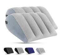 2 almohadas inflables en cuña para dormir - Almohada antironquidos, reflujo ácido y ERGE. Posicionamiento de cuña para rodillas, brazos, espalda, cuello y piernas, almohada de cuña para cama y sofá
