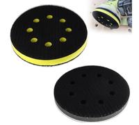 2 almohadillas de esponja de 8 agujeros de 125 mm para discos de lijado, 125 mm, protector de disco de lijado, almohadilla de esponja de interfaz, almohadilla de espuma orbital para lijadora