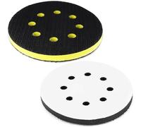 2 almohadillas de esponja de alta elasticidad de 125 mm para lijadora orbital, almohadilla de apoyo de 125 mm para lijadora orbital (8 agujeros)