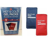 2 almohadillas de gel frío y caliente azul y rojo reutilizables para aliviar el dolor, perfectas para aliviar el estrés y la tensión, también pueden aliviar el dolor muscular y los calambres