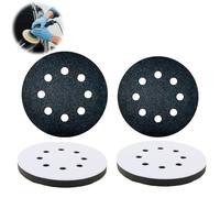 2 almohadillas de interfaz de 125 mm, 8 orificios de espuma suave para redondear, almohadillas de pulido de 125 mm, almohadilla suave para platos de lijado y platos de pulido, ligero y práctico para