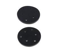 2 almohadillas de interfaz de esponja suave de 125 mm, 6 agujeros para lijadora aleatoria, almohadilla de cojín de repuesto dedicada, resistente a los impactos, pulidora de protección
