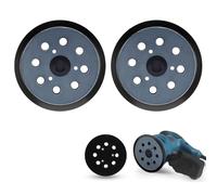 2 Almohadillas de Lijadora Orbital de 5" 8 Agujeros para Makita Repuestos con Sistema de Gancho y Bucle, Compatibles con Makita M9204 BO5030 BO5031 DBO180Z BO8041 DBO180RMJ BO5041 BO5010 BO5011 BO5012