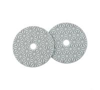 2 almohadillas de pulido de 3 pasos para granito, mármol, hormigón, discos abrasivos de resina con chips de esmeril de alta densidad, nailon (2 unidades, grano 2)