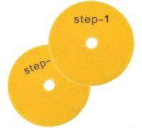 2 almohadillas de pulido de 3 pasos para granito, mármol, hormigón, piedra de hormigón, unión de resina con chips de esmeril de alta densidad, 2 unidades