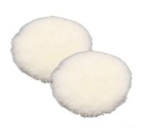 2 almohadillas de pulido de lana de imitación de 5 pulgadas para lijadoras orbitales aleatorias M10, discos de esponja de cera de coche para reparación de automóviles, muebles, vidrio, acero
