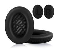 2 almohadillas de repuesto para auriculares compatibles con Bose QC35, transpirables, de color negro.