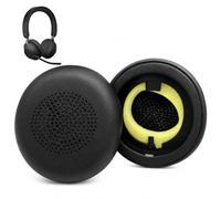 2 Almohadillas de Repuesto para Auriculares Compatibles con Jabra Evolve2 65/40 y Elite 45h, Cojines de Espuma Viscoelástica con Piel Proteica, Acolchado Suave y Cómodo para Larga Duración