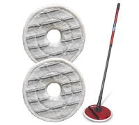 2 almohadillas de repuesto para mopa Vileda 161822, paño de limpieza de microfibra lavable y reemplazable, paquete de repuesto para fregona Vileda Spin Scrubber (gris)