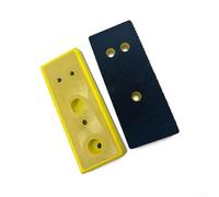 2 almohadillas de respaldo rectangulares de 30 x 100 mm para pulir y biselar con tablero portador estándar de 5 agujeros, adecuado para madera, metal, plástico (40 x 100 mm, 2 unidades)