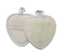 2 almohadillas exfoliantes de esponja de lufa para frotar la ducha, cepillo para el cuerpo, para eliminar la piel muerta