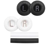 2 almohadillas para auriculares JBL T450 T500 T510 T520 Tune 520BT 510BT 500BT 450BT E40BT, almohadillas de espuma viscoelástica de 70 mm y diadema de 125 mm ergonómica, fácil instalación (blanco y