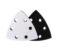 2 almohadillas protectoras de de repuesto para lijadora delta, 93 x 93 x 93 mm, 6 agujeros, almohadilla de protección con para una mejor adherencia del papel de lija triangular (negro y
