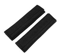 2 almohadillas universales de protección para cinturón de seguridad de coche, fundas para correas de cojín suaves y cómodas que ayudan a proteger tu cuello y hombro (negro)