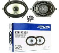 2 Altavoces coaxiales ovalados de 2 vías Alpine SXE-5725S 5 x 7 13 x 18 cm 130 x 180 mm 35 vatios rms 200 vatios máx 4 ohmios, por par + Tornillos de instalación y Accesorios