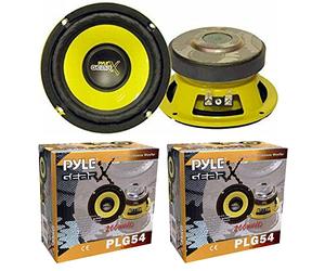 2 Altavoces Compatible con Pyle PLG54 de 13 cm 130 mm 5" de 100 Watt rms y 200 Watt MAX con impedancia 4 Ohm Puertas Coche, un par