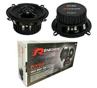 2 Altavoces RENEGADE RX52 coaxial de 2 vías 5,25" 13,00 cm 130 mm 80 vatios rms 160 vatios MAX impedancia 4 ohmios 92 db spl Negro Coche, por par