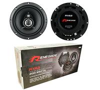 2 Altavoces RENEGADE RX62 coaxial de 2 vías 6,5" 16,50 cm 165 mm diametro 100 vatios rms 200 vatios MAX impedancia 4 ohmios 90 db spl Negro Coche, por par