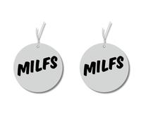 2 ambientadores con diseño "MILFS", para coche, ambientador, juego de accesorios de broma,