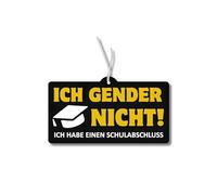 2 ambientadores con texto en alemán "Ich gender nicht, ich habe einen Schulschluss", Auto Lustig Duftspender, Duftbaum Auto tuning, Ambischer, Duftanhänger Auto, Duftbaum Set Auto, Duftbaum Set