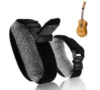 2 amortiguadores de cuerda de guitarra, envolturas ajustables para guitarra y correa de silenciamiento del diapasón para guitarras y bajos eléctricos/acústicas/clásicas, cinta silenciadora negra con
