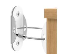 2 anclajes de acero inoxidable para muebles, correas de pared, correas de prevención de caídas pesadas, anclajes para muebles