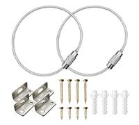 2 anclajes de pared anticaídas para muebles, prueba de niños, correas de seguridad de metal resistentes para muebles, de acero inoxidable, para armario (7.87 pulgadas)