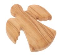 2 Ángeles de madera tallados a mano para orar y